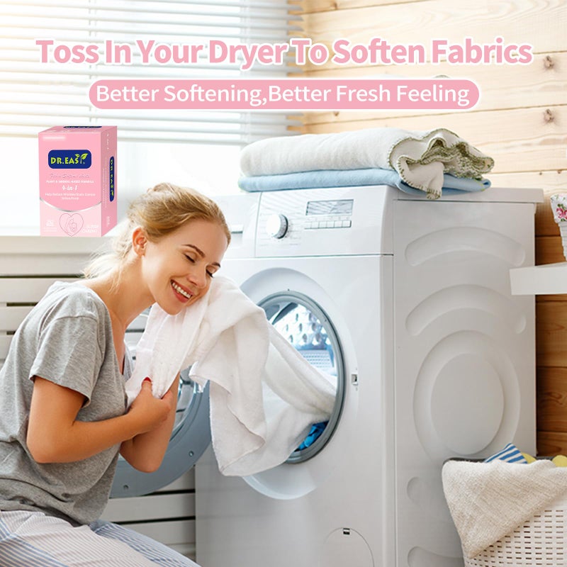 DR. EASY DR.EASY Dryer Sheets Plant Based Formula 252 Ct Super Caring,Softener sheets for Laundry Unscented No Dyes Reduce Static & Wrinkles Help Repel Pet Hair - Image 3